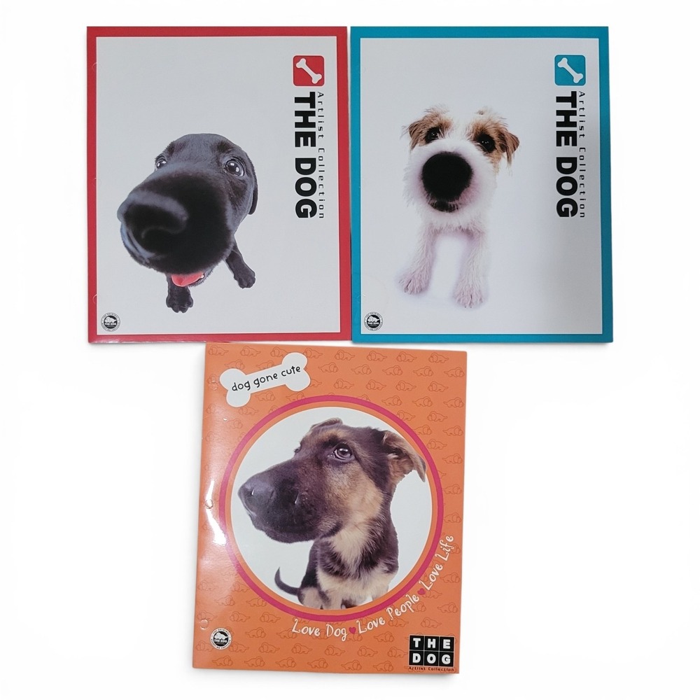 The Dog Artist Collection Lot of 3 2-Pocket Folders Lab Jack Russel Shepherd
